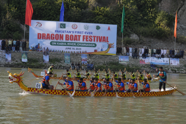 Pakistan Hosts First-Ever Dragon Boat Festival on Kabul River in Charsadda