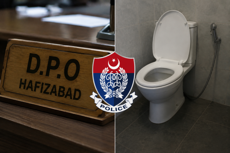 DPO Hafizabad Transferred After Asking MPA’s Son Why He Used His Toilet